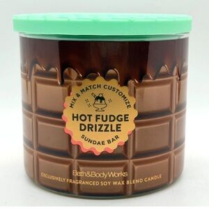 BBW HOT FUDGE DRIZZLE THREE WICK CANDLE NWT
